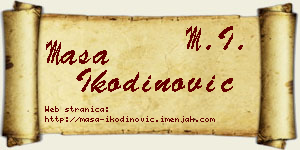Maša Ikodinović vizit kartica